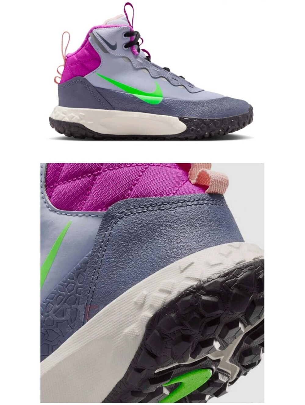 Nike All Terrain Winter Boots Terrascout Green Purple Kids Size 4.5Y IH7683-002
